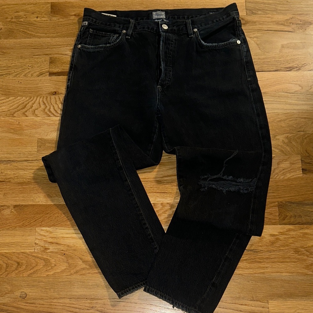 Citizens of Humanity Liya High Rise Classic Fit Crop sz 29 Black